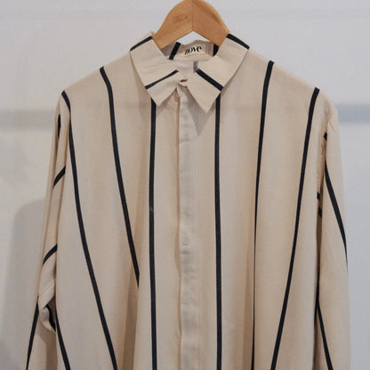 (PRE-ORDER) Blair Striped Shirt in Beige Noir