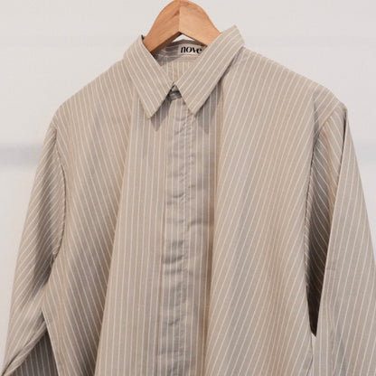 (PRE-ORDER) Aurelia Striped Shirt in Earthy Sage