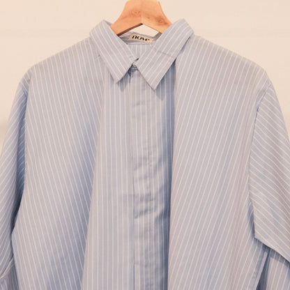 (PRE-ORDER) Aurelia Striped Shirt in Icy Blue