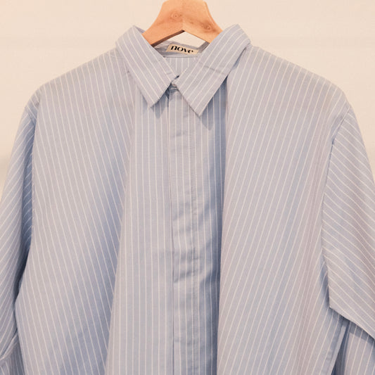 (PRE-ORDER) Aurelia Striped Shirt in Icy Blue