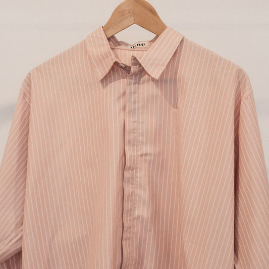 (PRE-ORDER) Aurelia Striped Shirt in Coral Pink