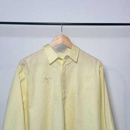 Celeste Bow Shirt in Soft Yellow