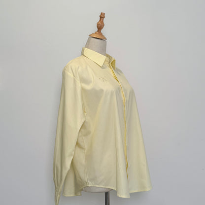 Celeste Bow Shirt in Soft Yellow