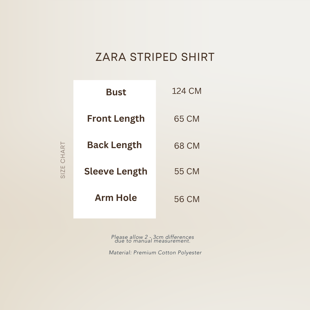 (PRE-ORDER) Zara Striped Shirt in White Blue