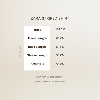 (PRE-ORDER) Zara Striped Shirt in White Blue